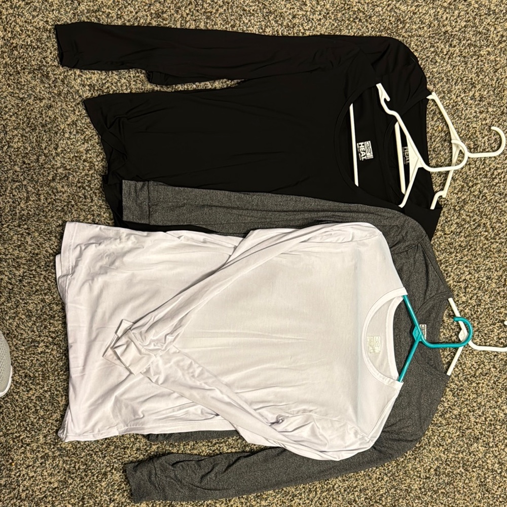 32 Degrees Women's Long Sleeve Tees - Black, Gray, White